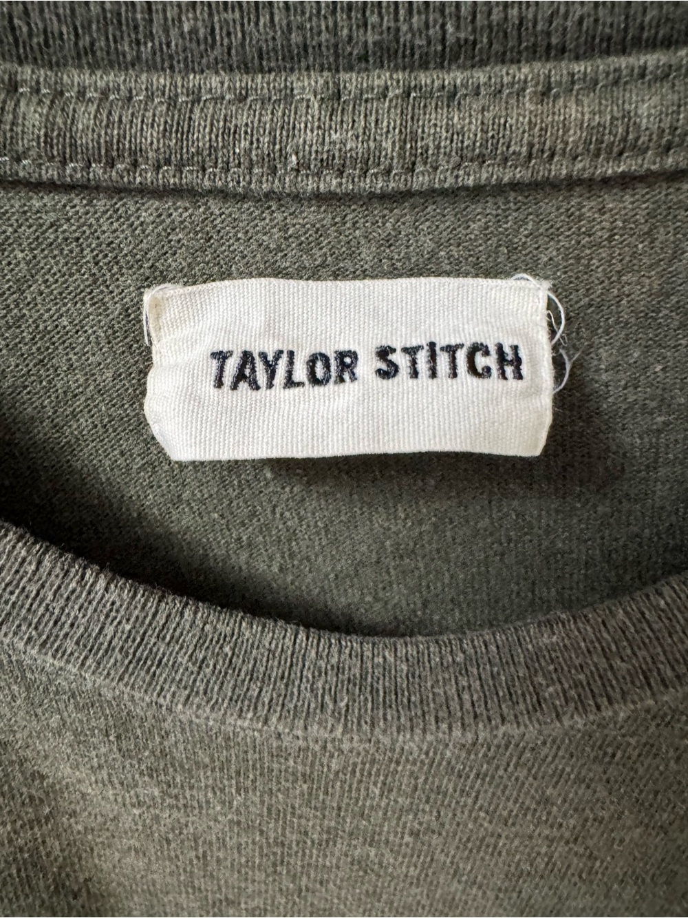 Taylor Stitch Olive Green Pocket Tee It doesn't have a tag, but I included the m - Picture 2 of 8